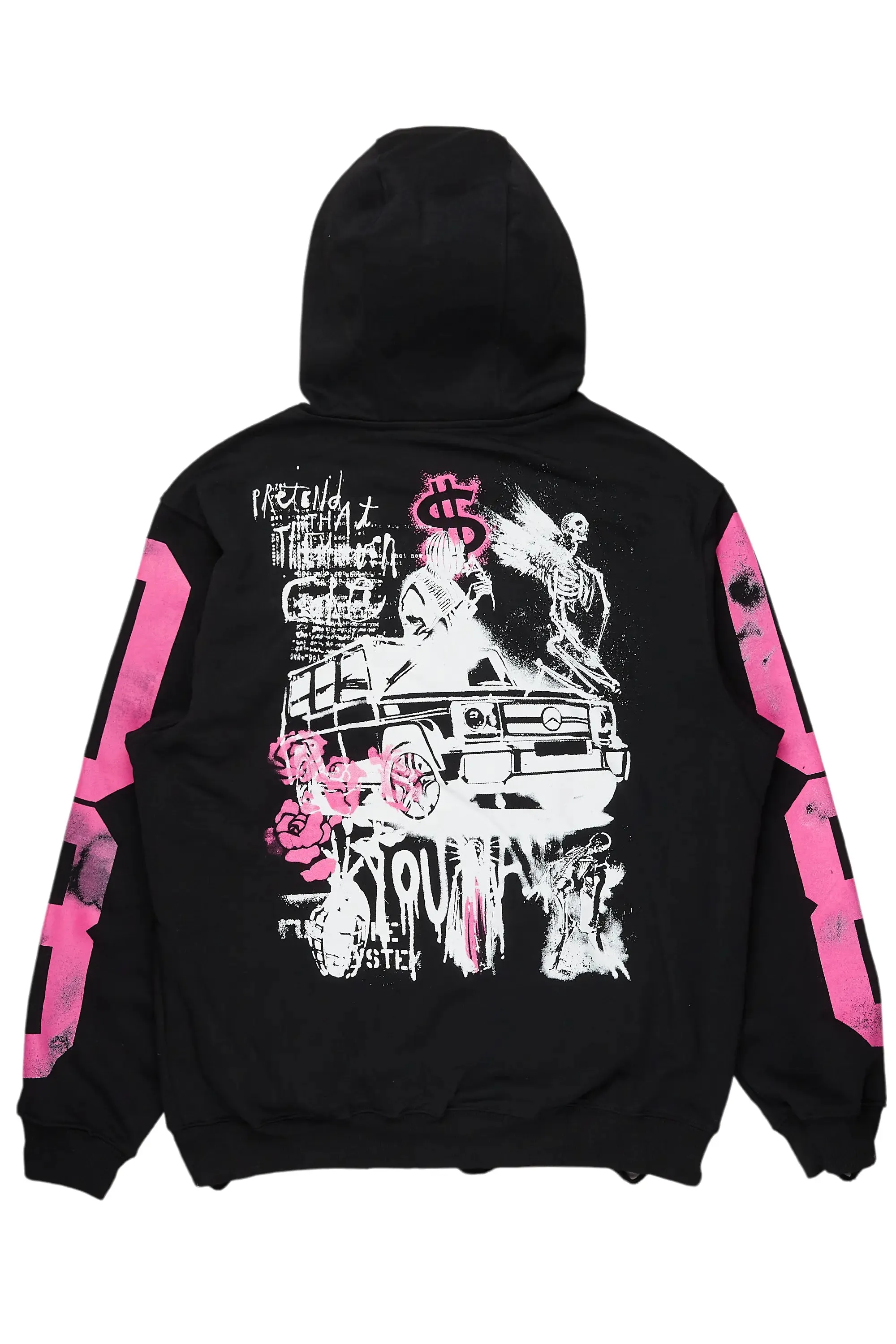 Grill Black/Pink Graphic Hoodie