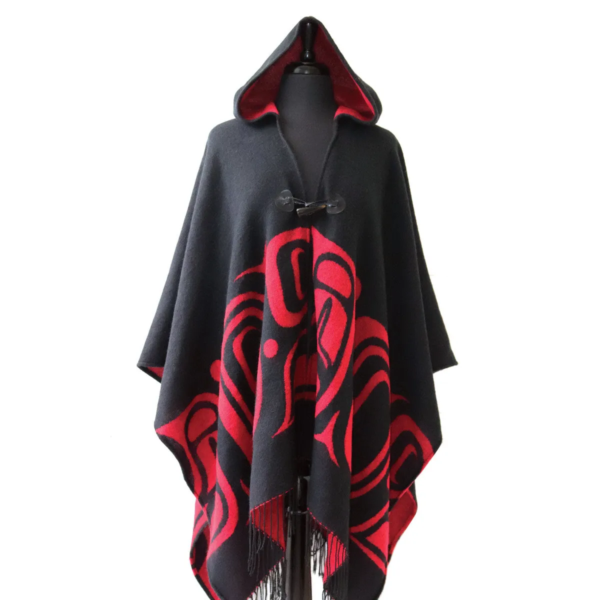 Hooded Poncho - Formline by Ernest Swanson