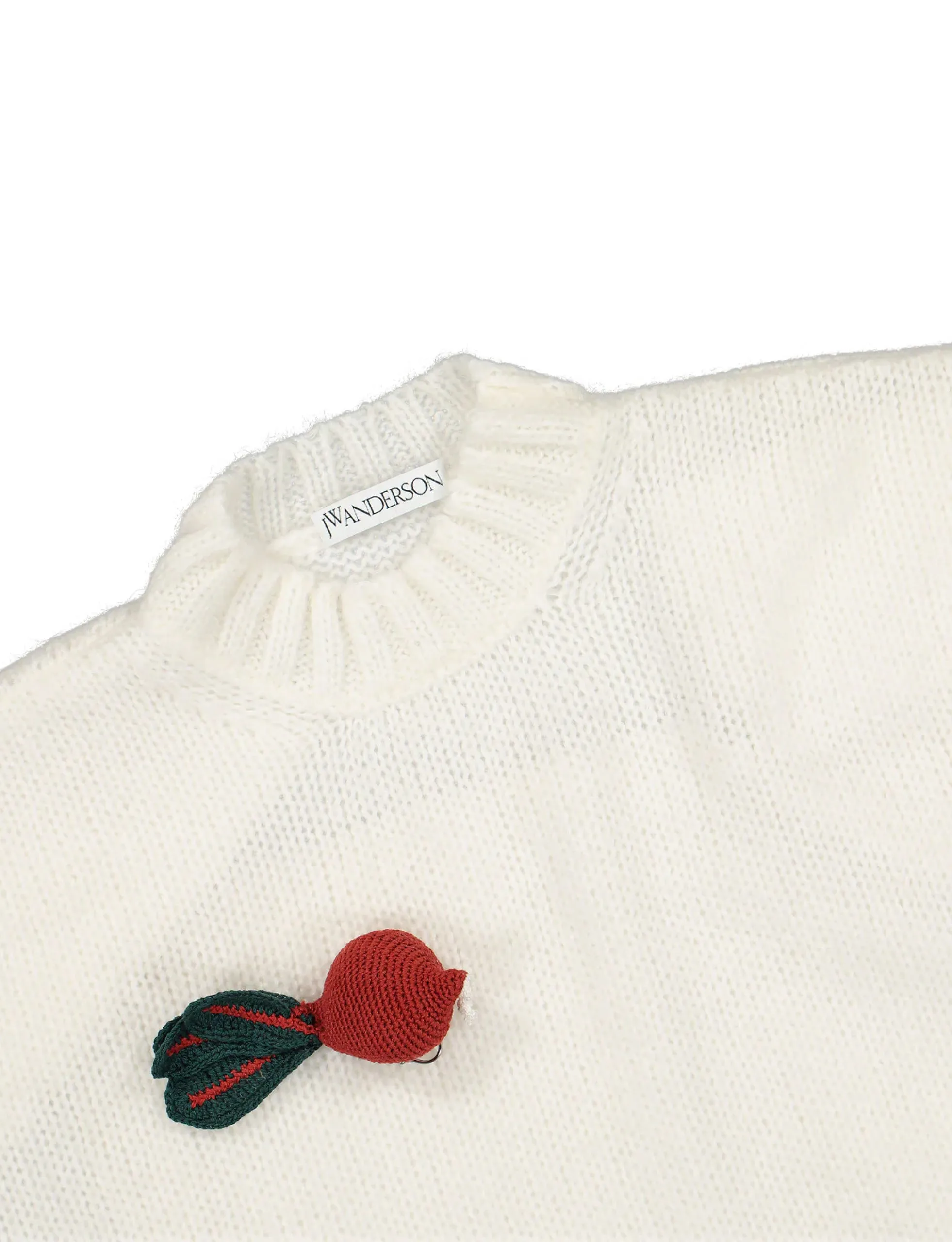 JW ANDERSON 3D RADISH CREWNECK JUMPER WHITE