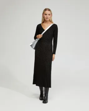 Keiko Kntted Dress With Slip In Nude