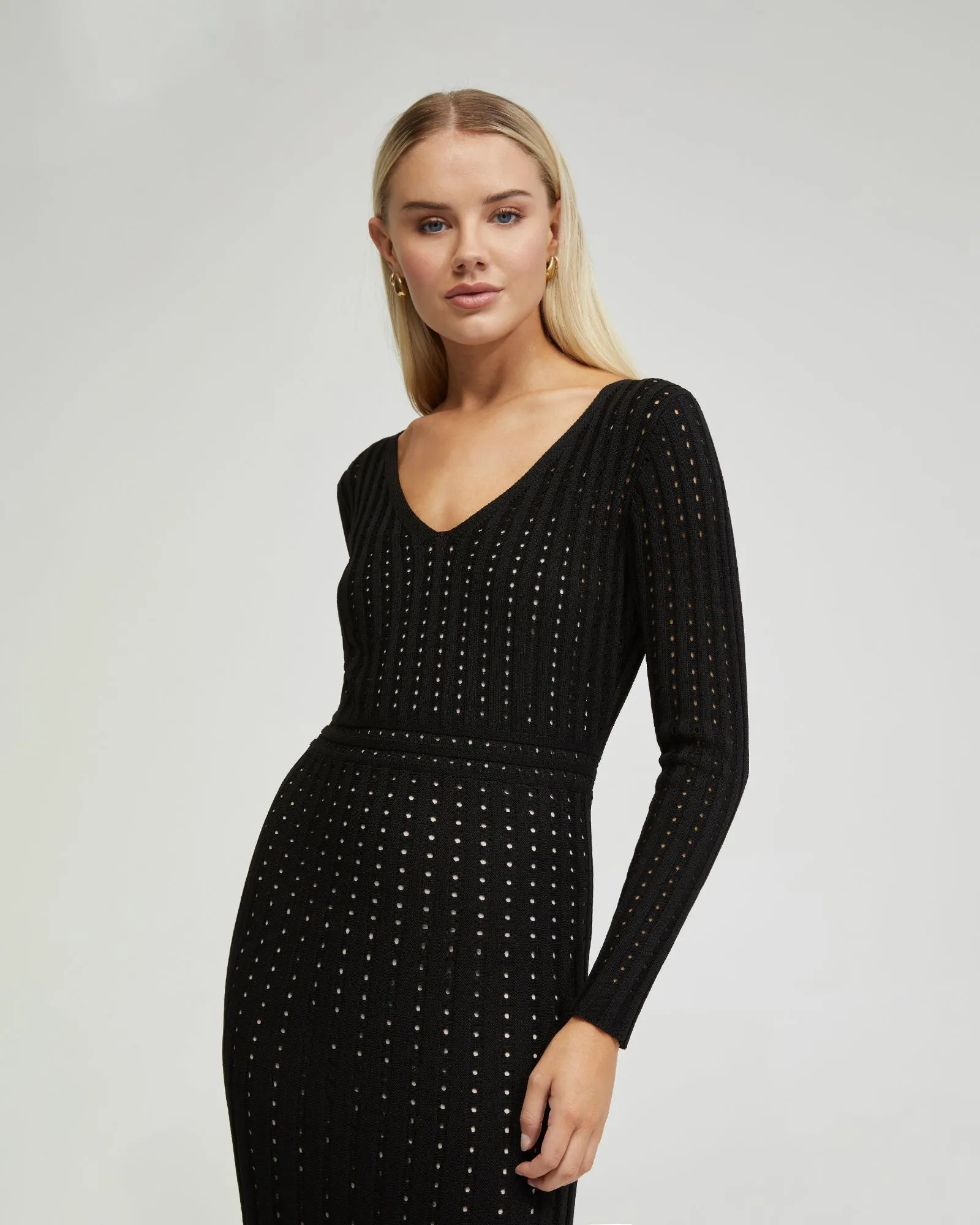 Keiko Kntted Dress With Slip In Nude