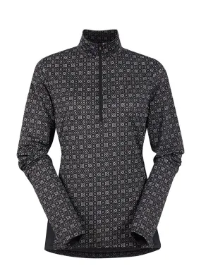 Kerrits Cool Ride Ice Fil Print Long Sleeve - Black Diamond