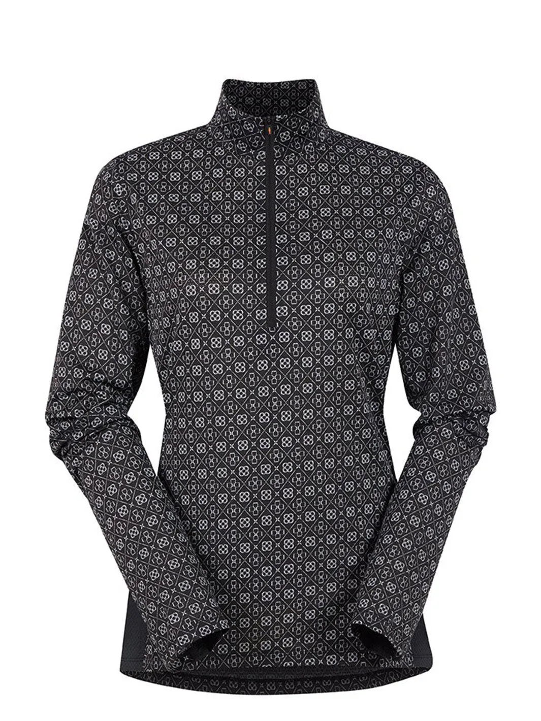 Kerrits Cool Ride Ice Fil Print Long Sleeve - Black Diamond