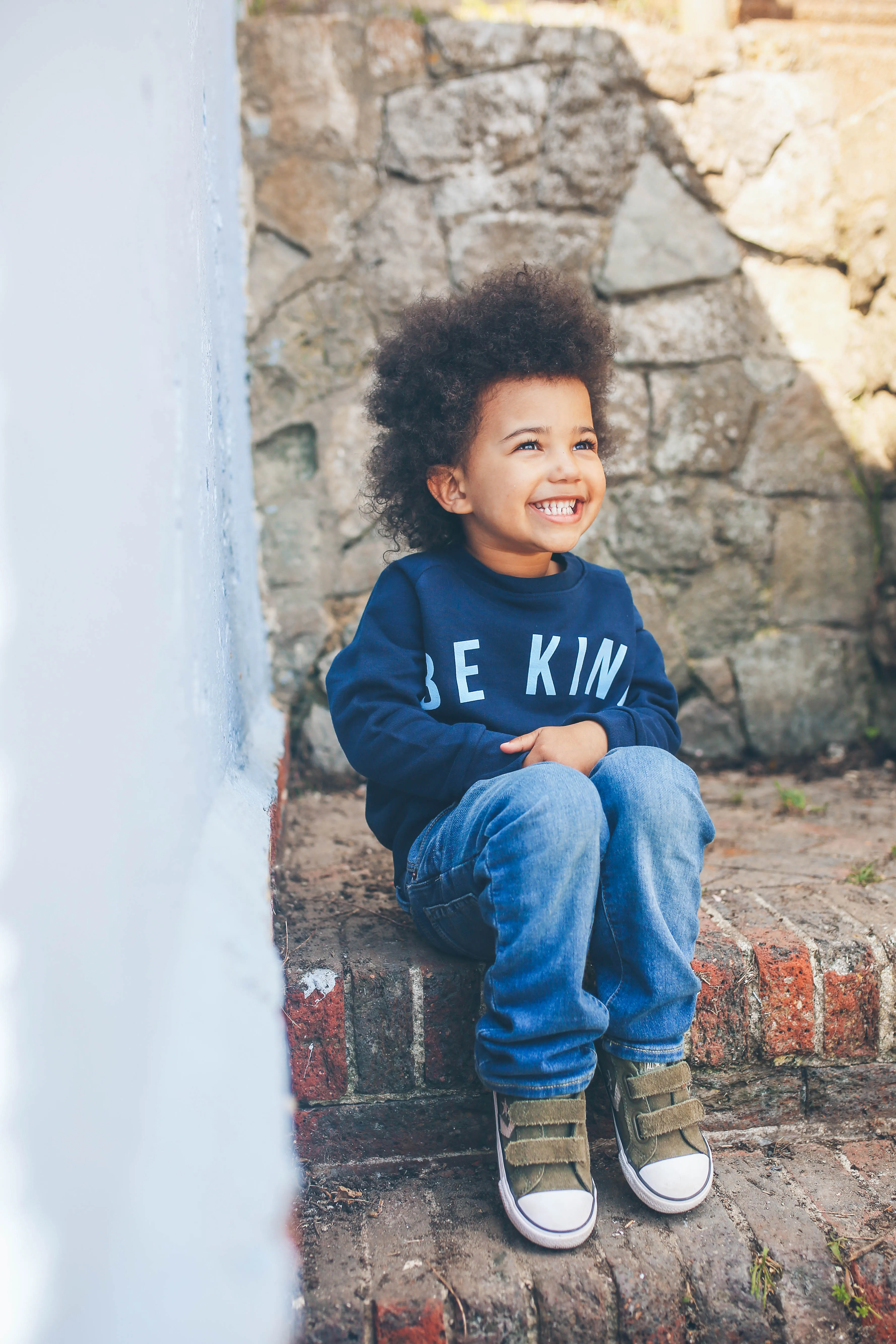 Kids Navy & Blue BE KIND™ Sweatshirt