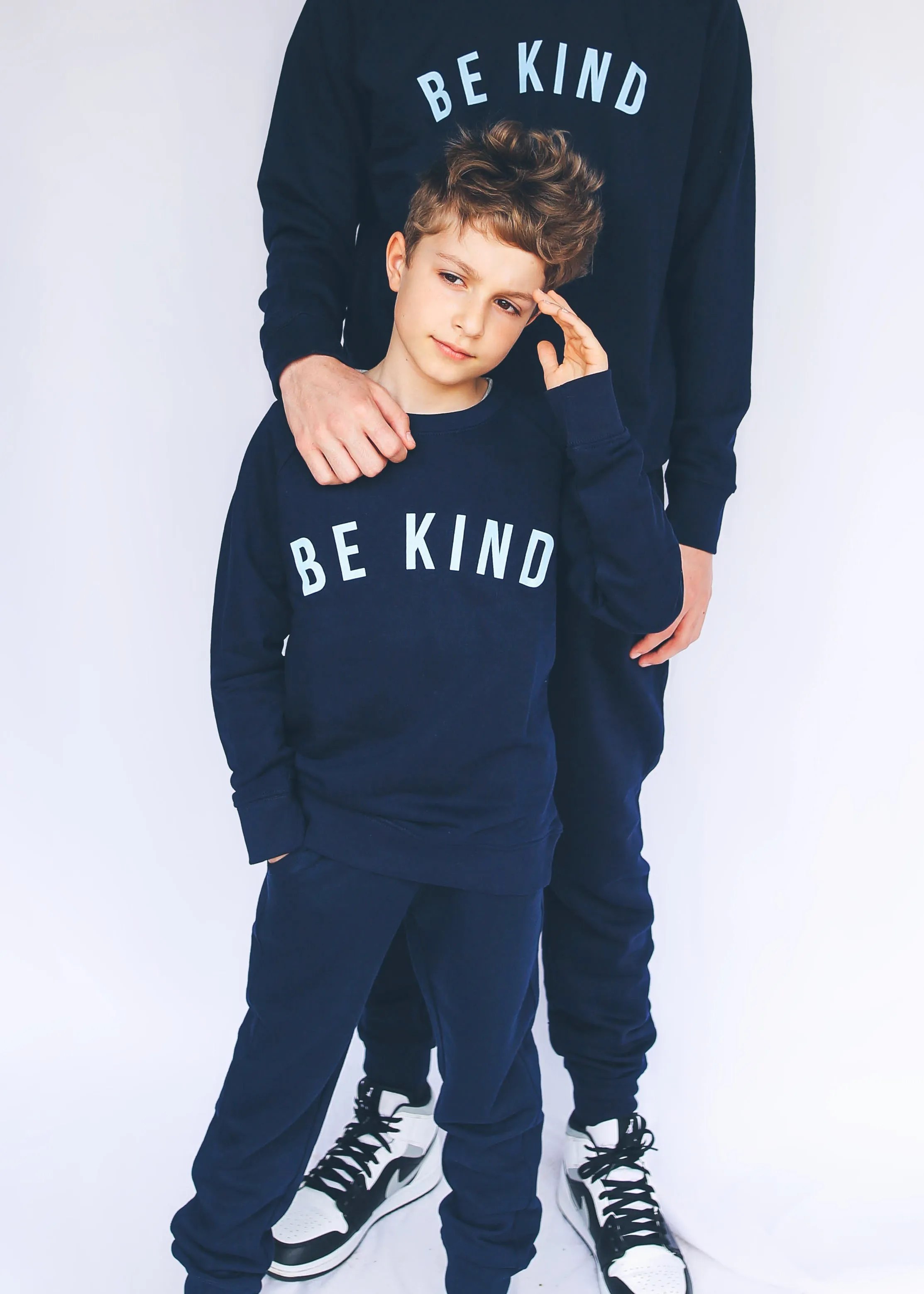 Kids Navy & Blue BE KIND™ Sweatshirt
