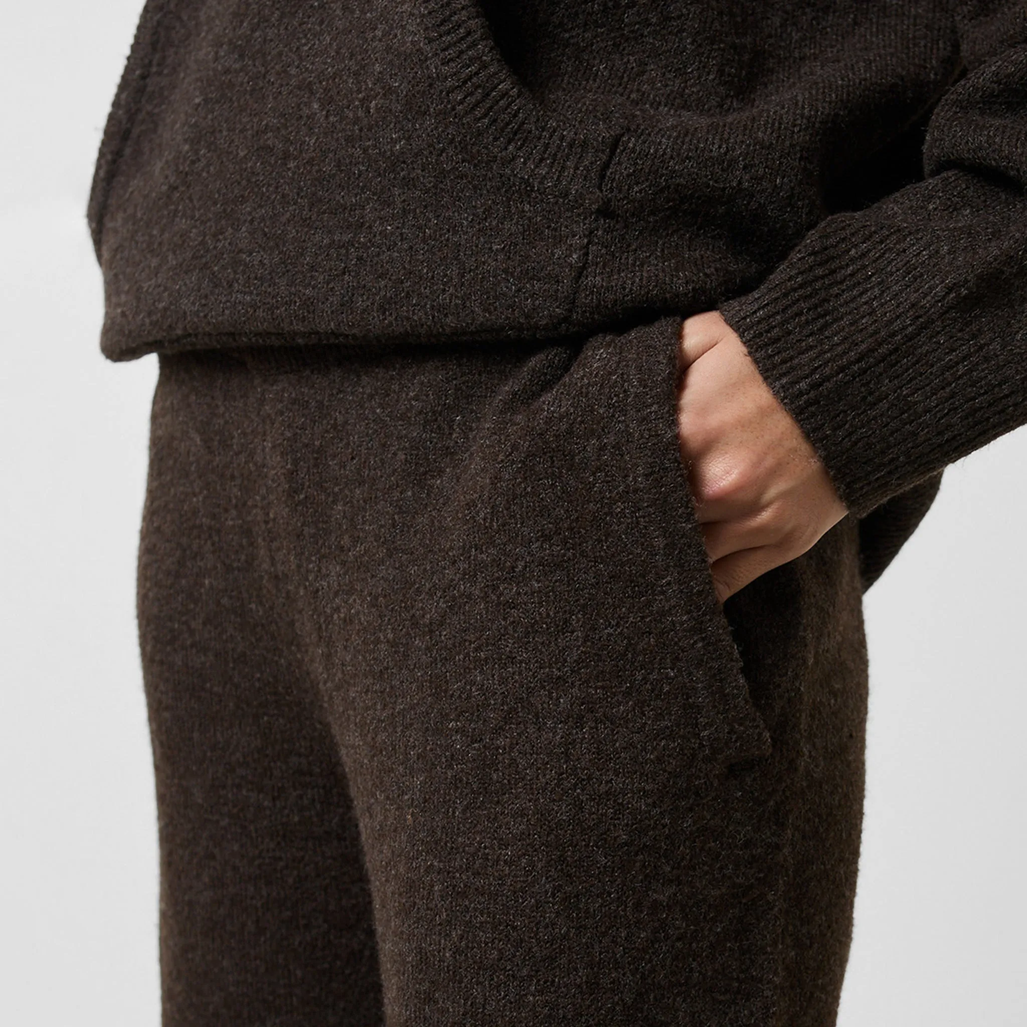 Knit CLSR Tracksuit | Brown Marl