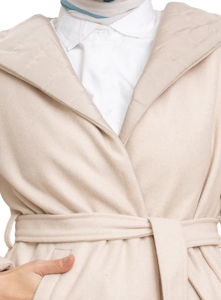 Latte Feather Double Face Jacket