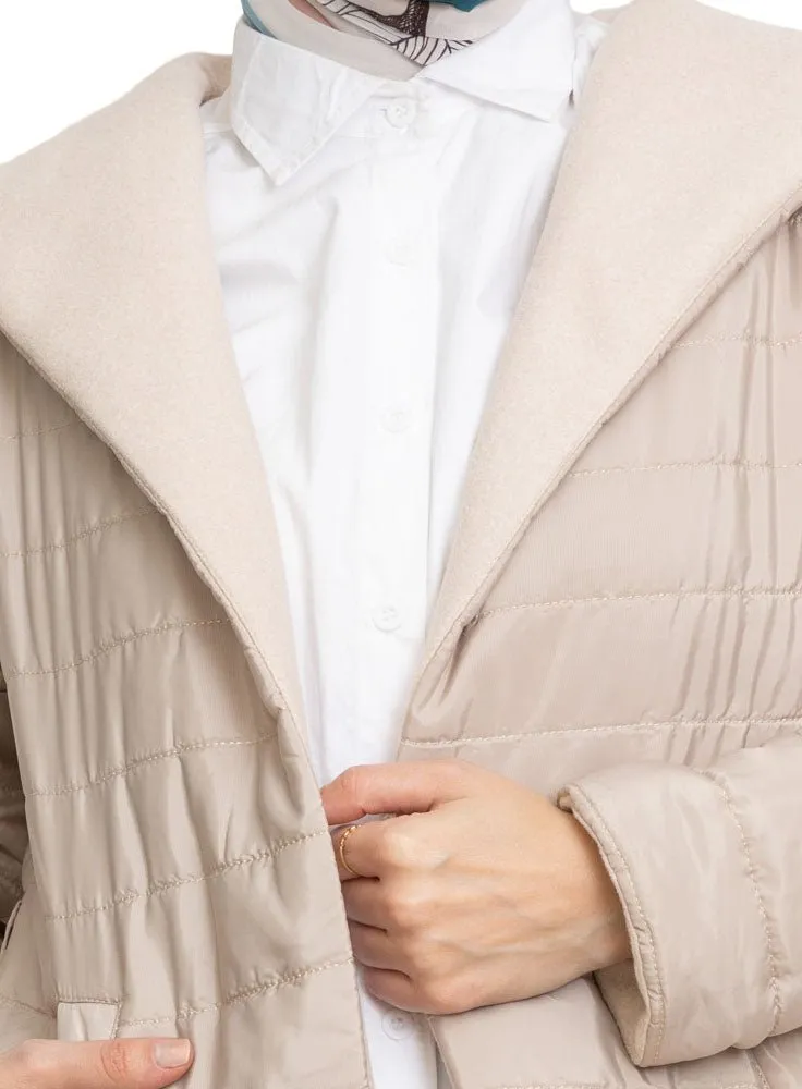 Latte Feather Double Face Jacket