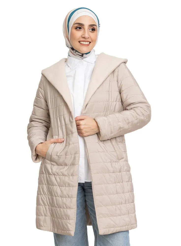 Latte Feather Double Face Jacket