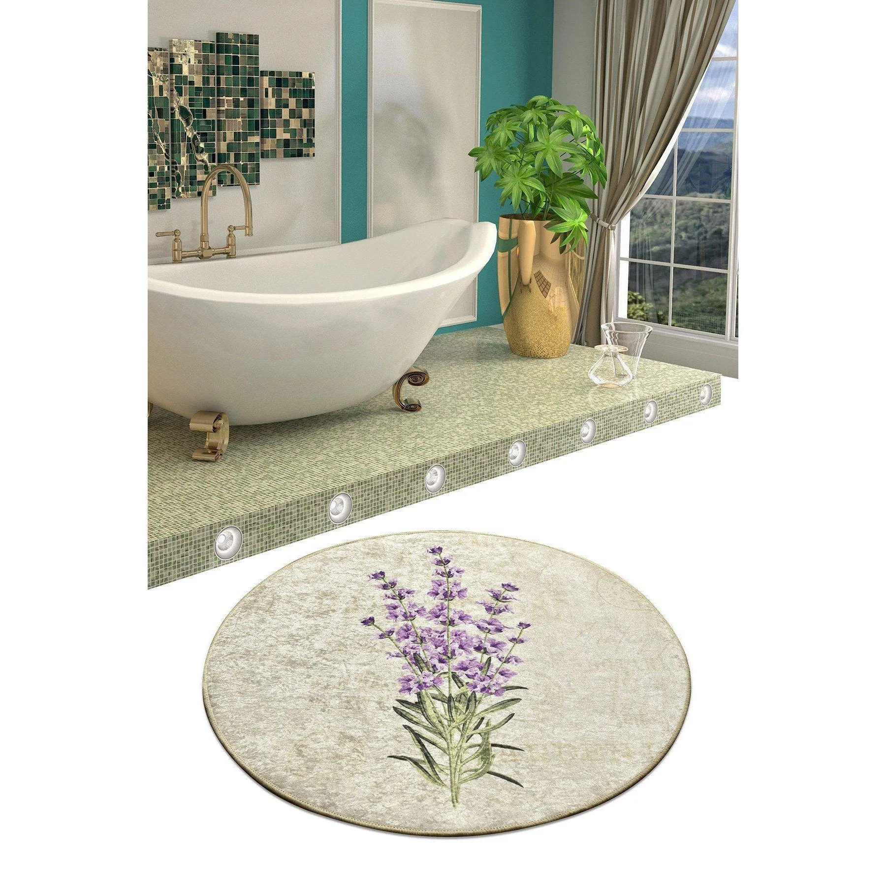 Lavender DJT  Bath Mat