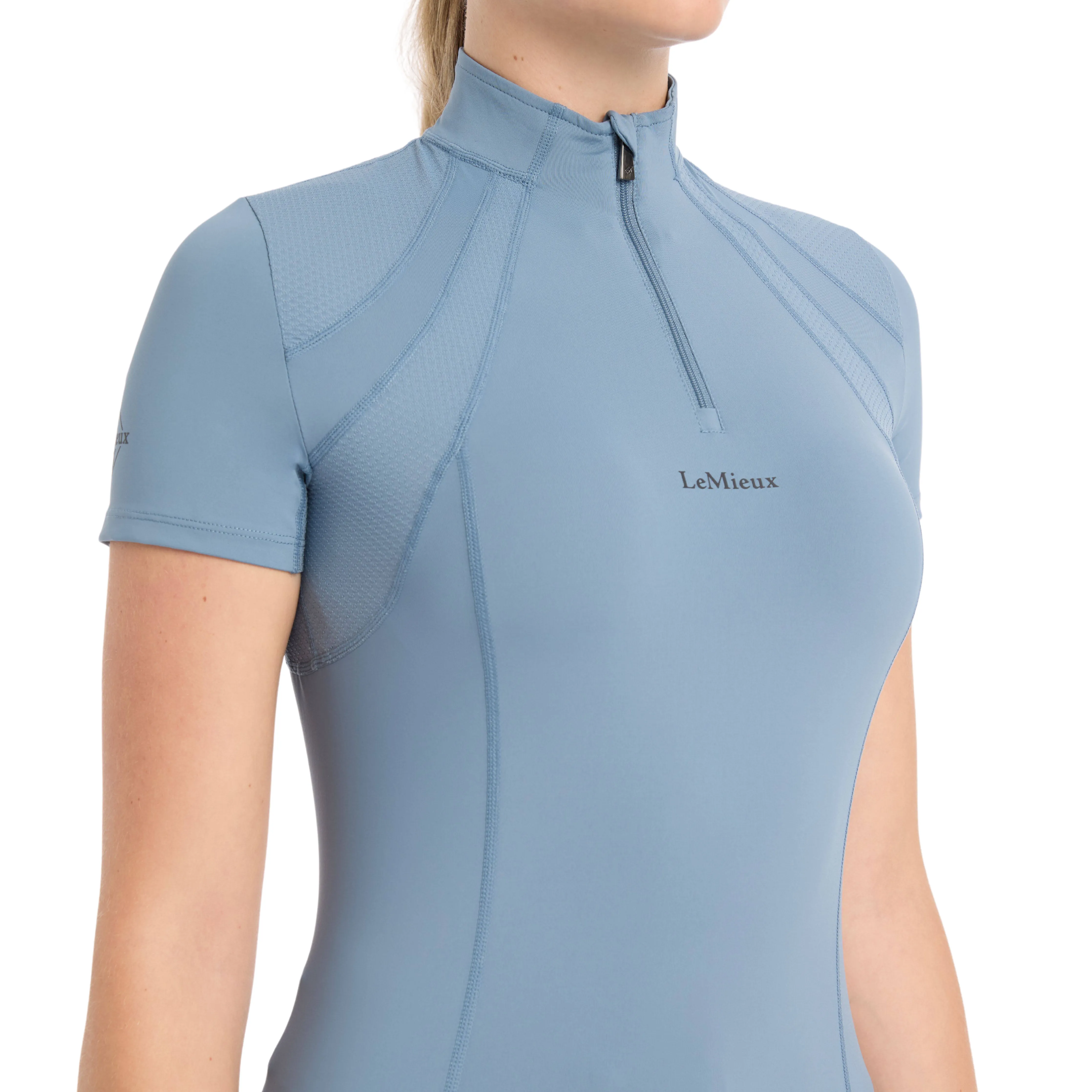LeMieux Mia Mesh Short Sleeve Base Layer - Ice Blue