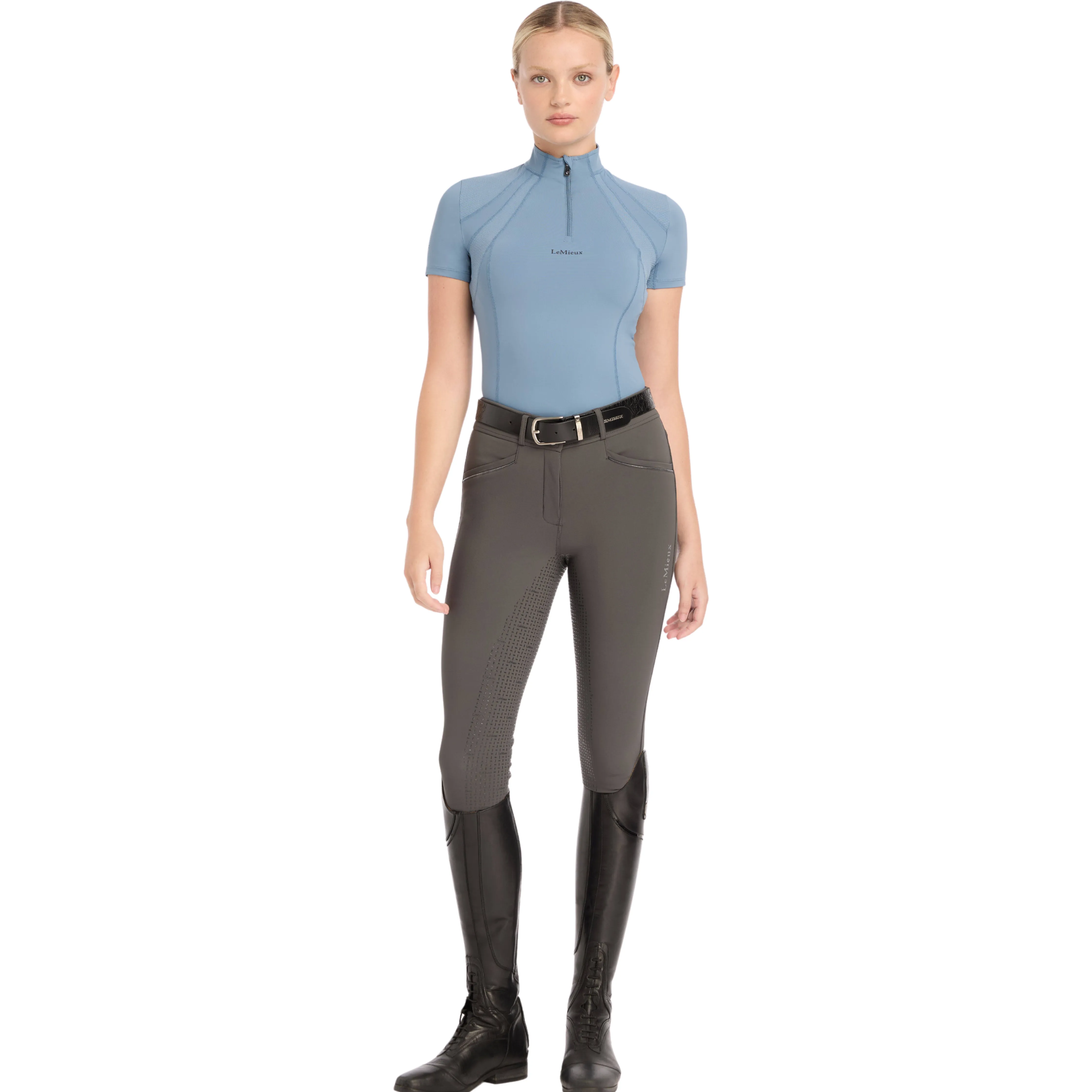 LeMieux Mia Mesh Short Sleeve Base Layer - Ice Blue