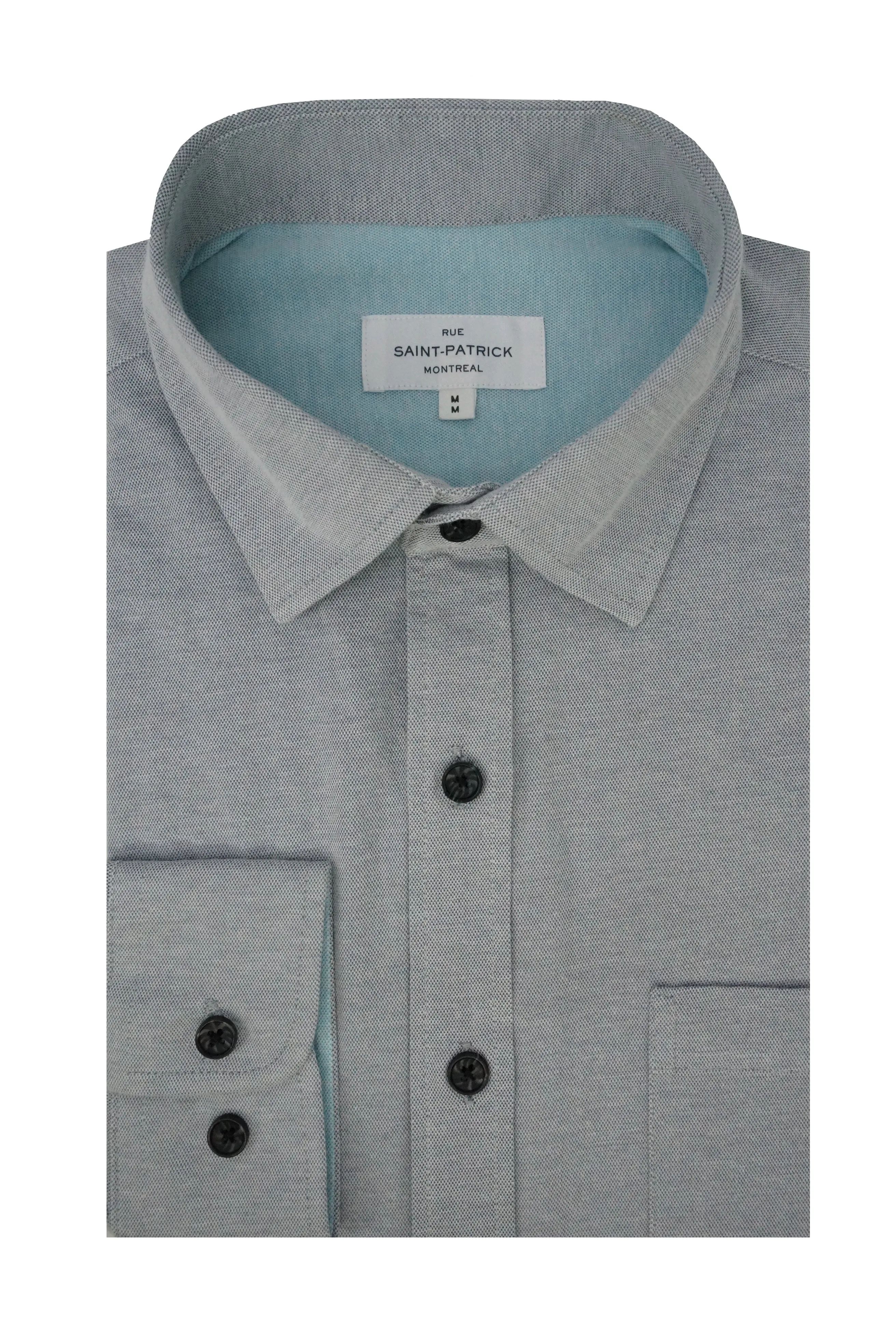 Lockheart Knitted Pique Shirt in Shark Grey