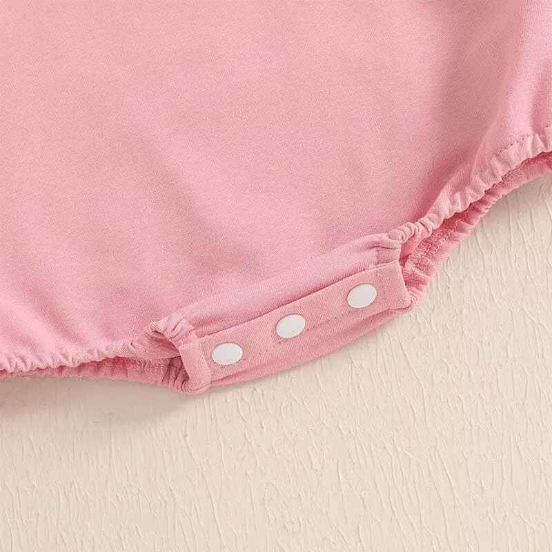 Long Sleeve Pink Heart Baby Bodysuit