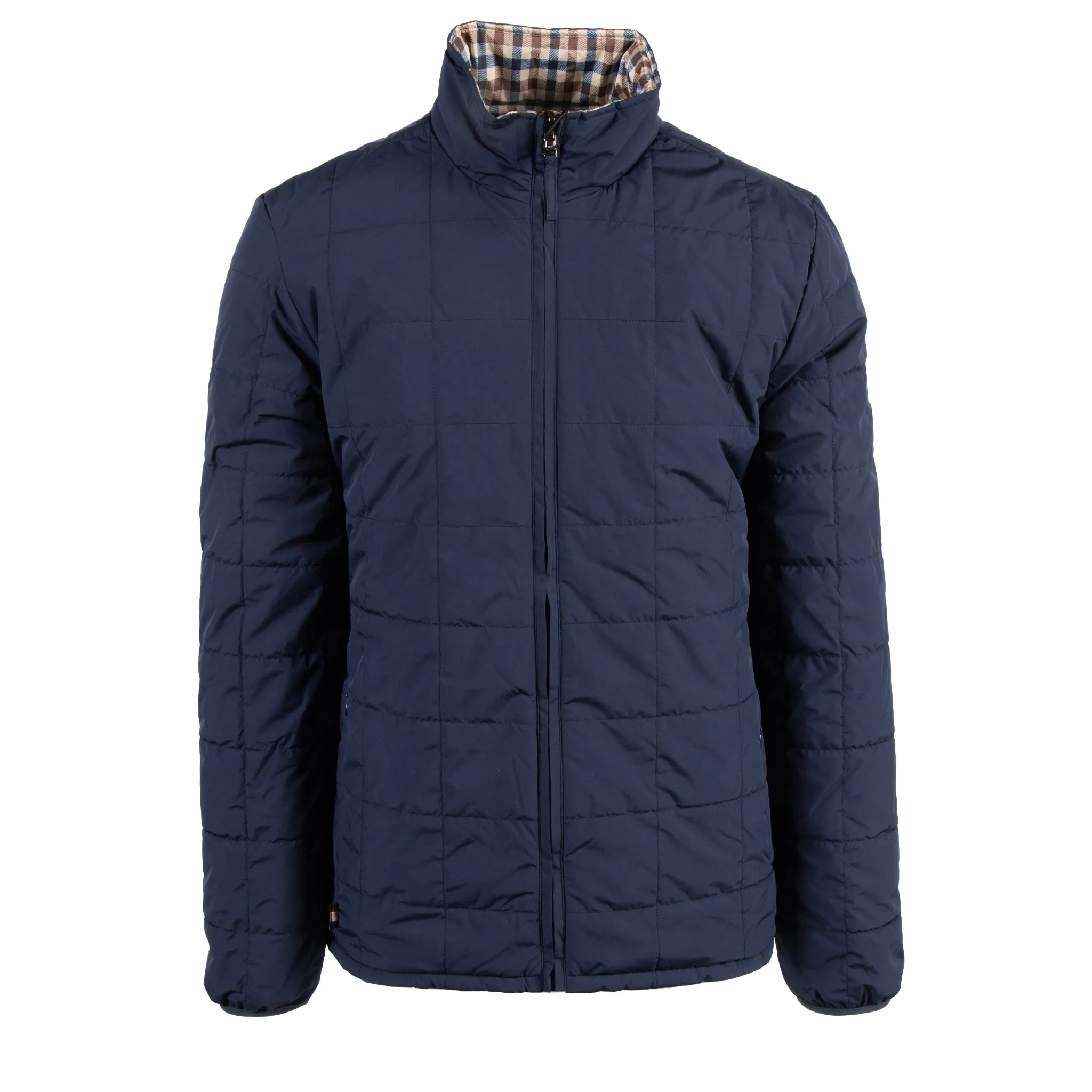 Mens Aquascutum Navy Active Reversible Padded Jacket