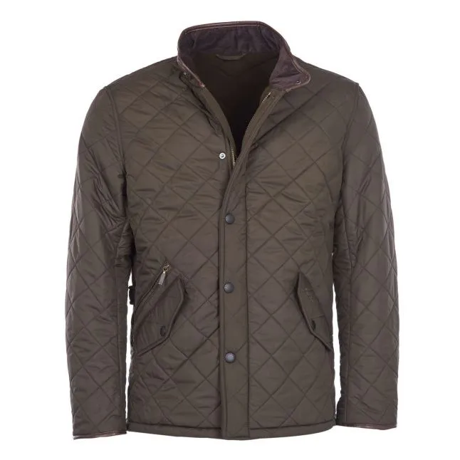 Mens Barbour Olive Powell Quilted Jacket