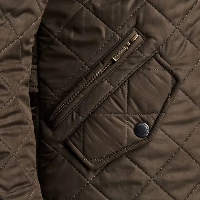 Mens Barbour Olive Powell Quilted Jacket