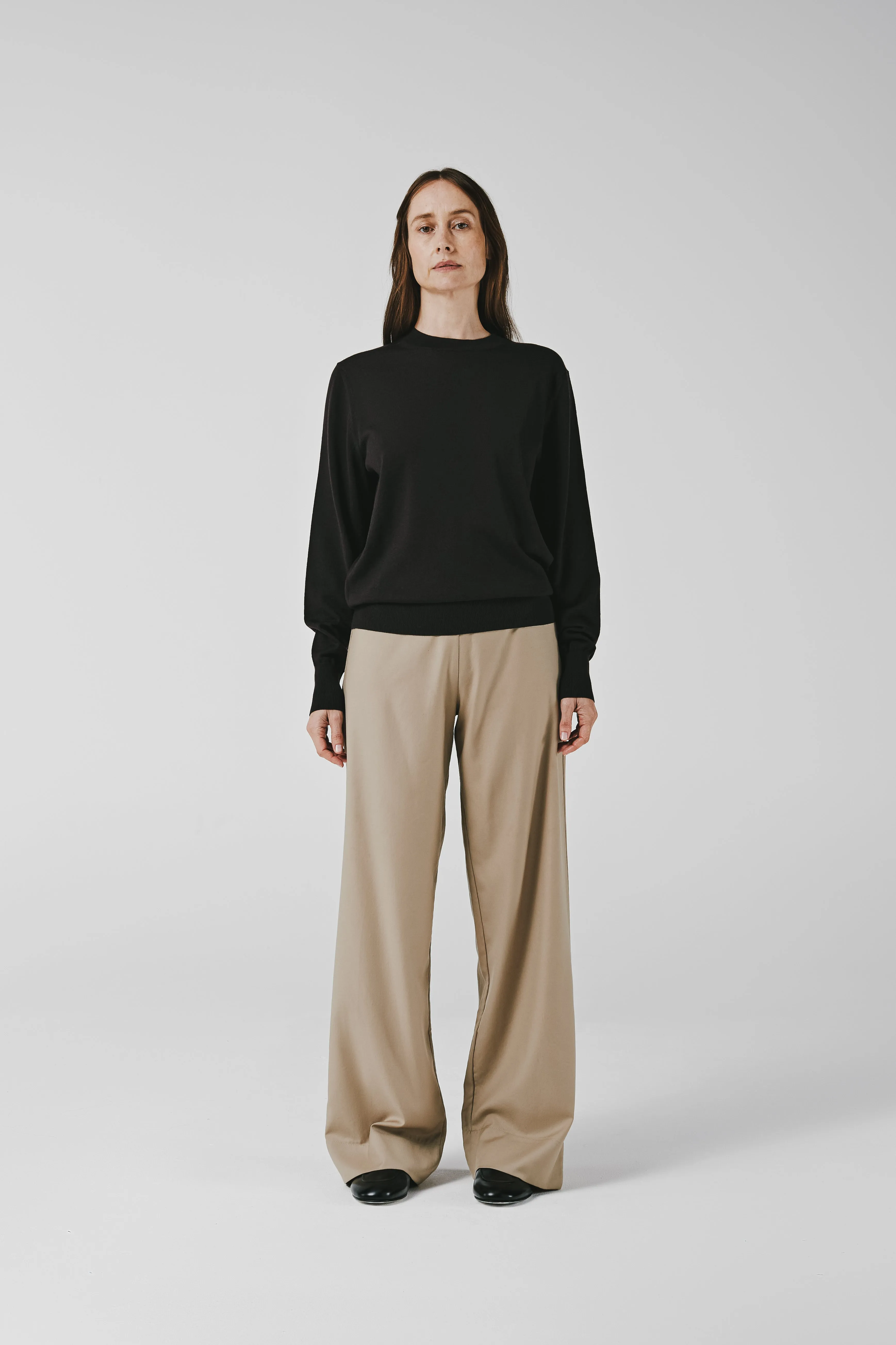 Merino Crew Knit Brown