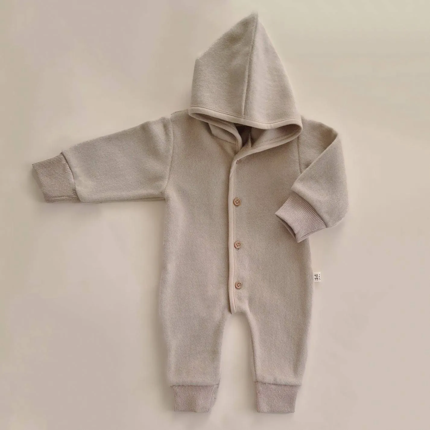 Merino Wool Fleece Overall - Oatmeal