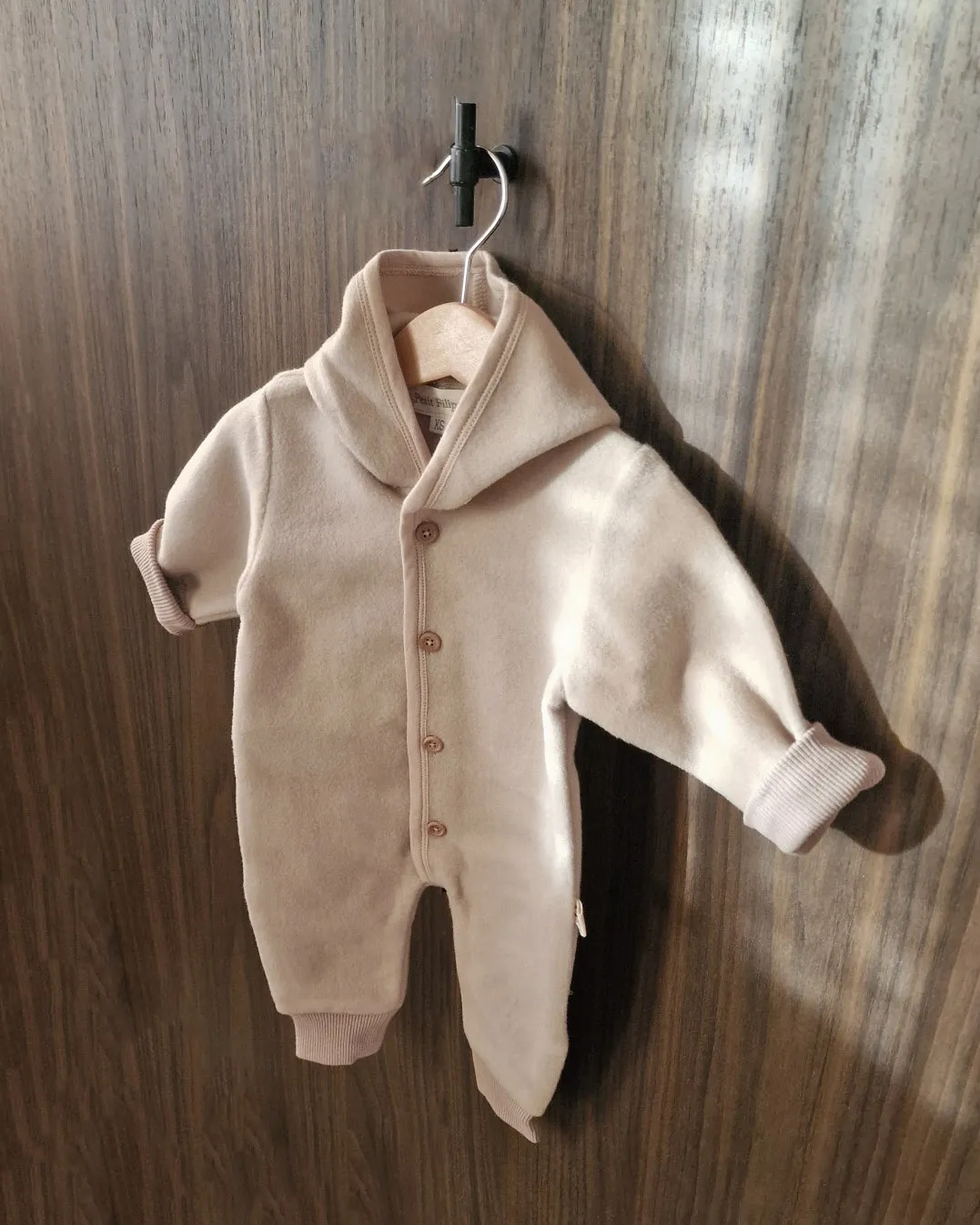 Merino Wool Fleece Overall - Oatmeal