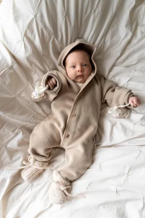 Merino Wool Fleece Overall - Oatmeal