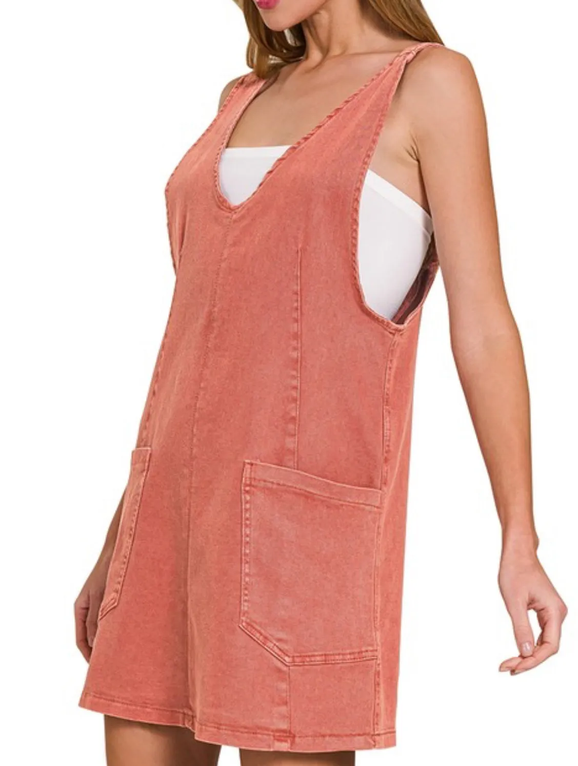 Michelle Overall Dress - Rust
