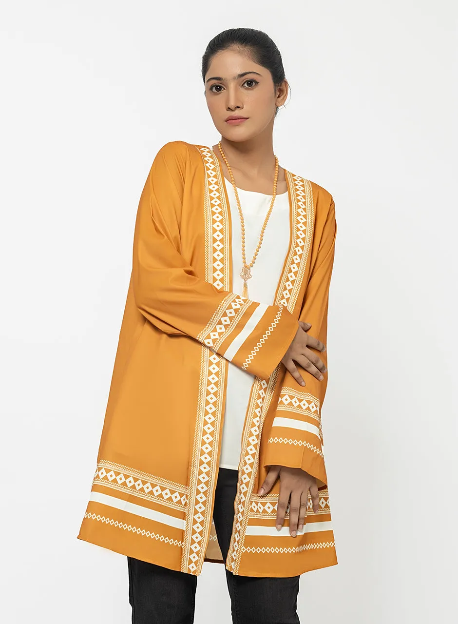 Mustard Cardigan With Inner Top