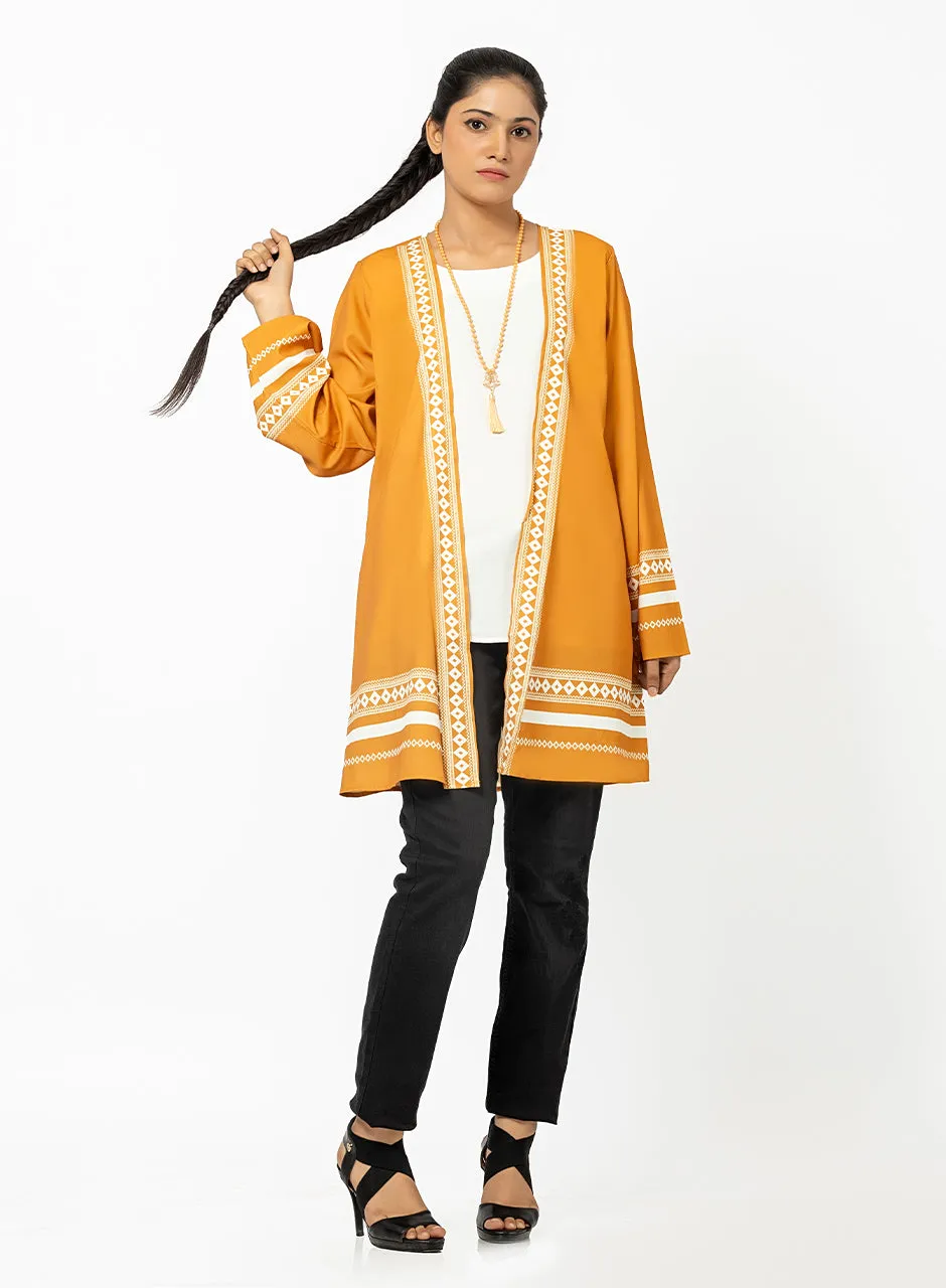 Mustard Cardigan With Inner Top