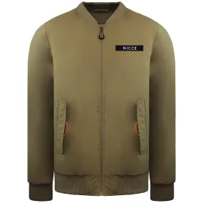 Nicce Meru Mens Light Brown Bomber Jacket