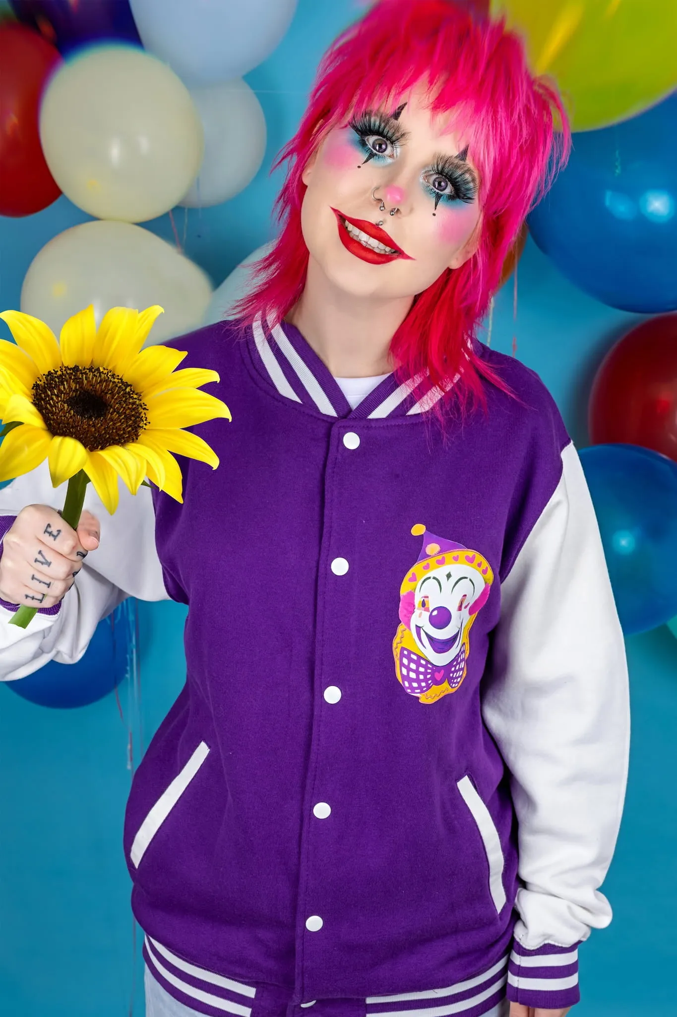 Noodles The Clown Purple Varsity Jacket