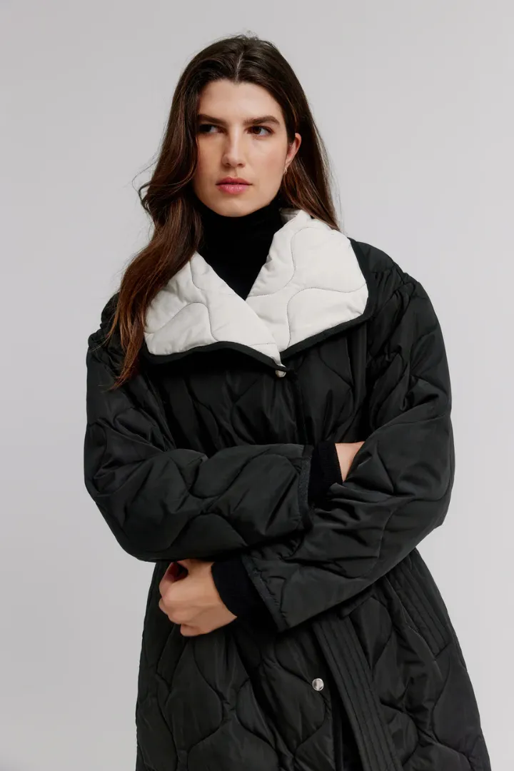 Onion Quilted Trench with Belt
