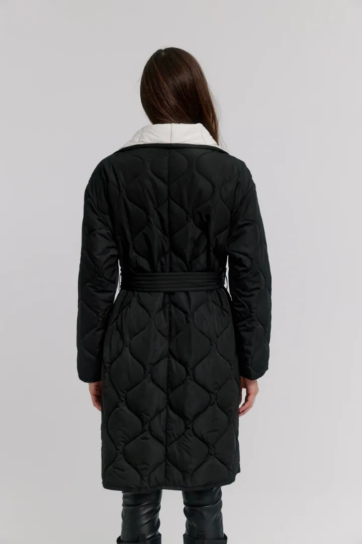 Onion Quilted Trench with Belt