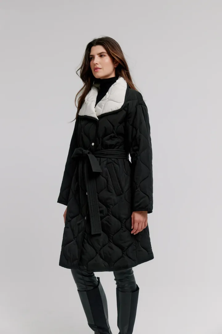 Onion Quilted Trench with Belt