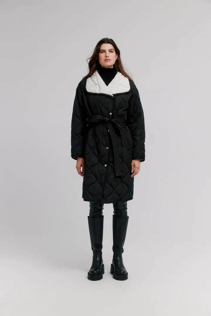 Onion Quilted Trench with Belt