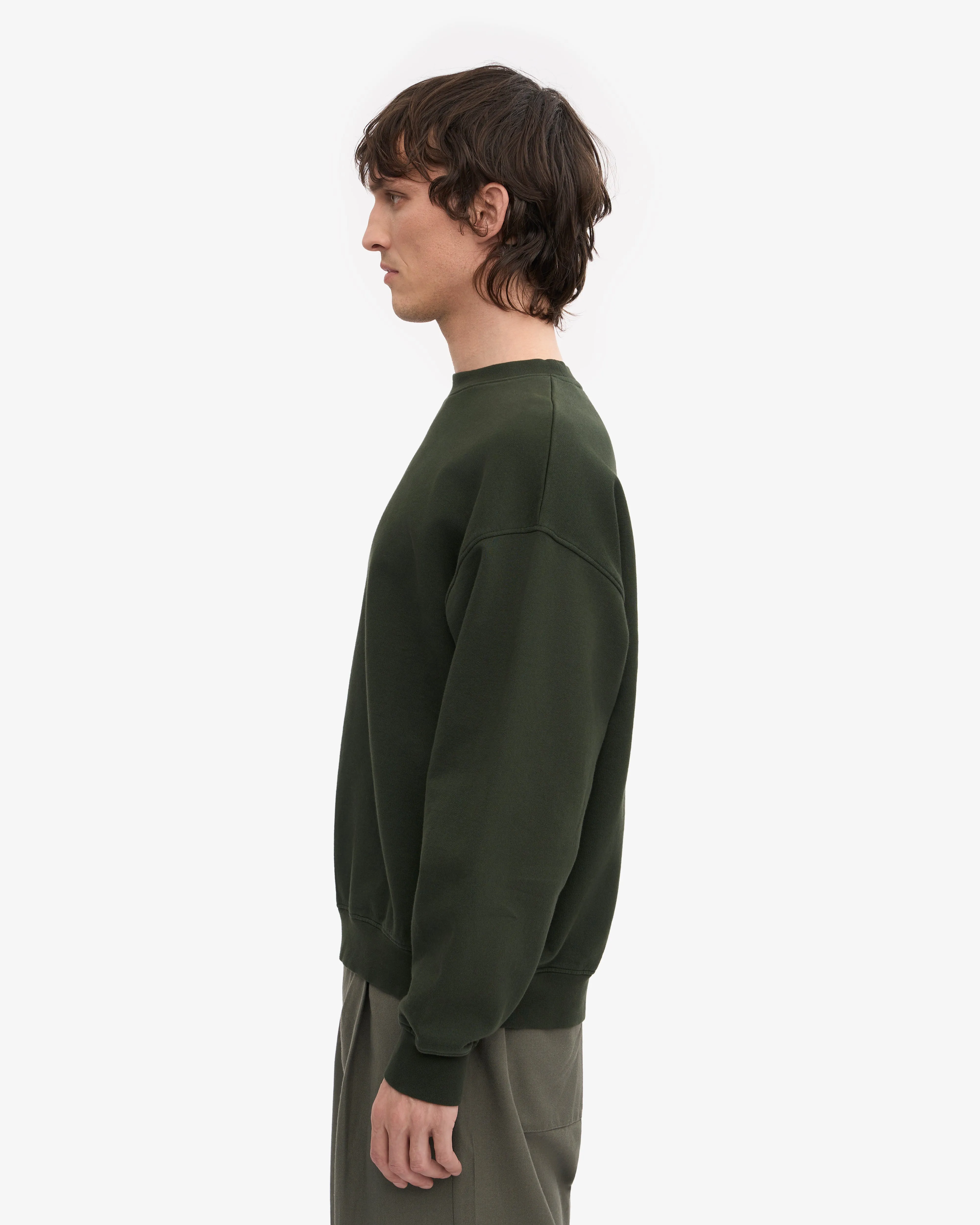 Organic Oversized Crew - Hunter Green