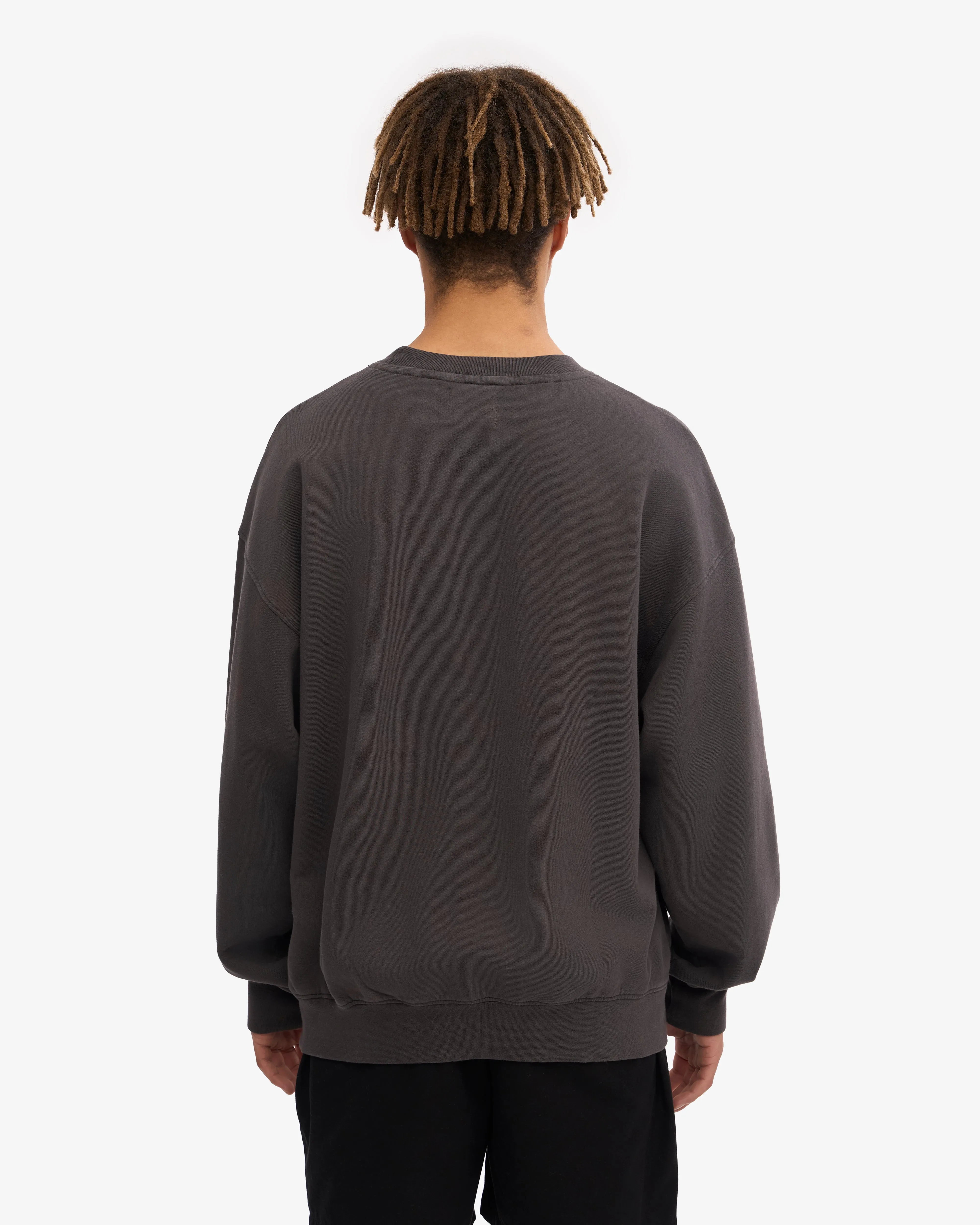 Organic Oversized Crew - Lava Grey