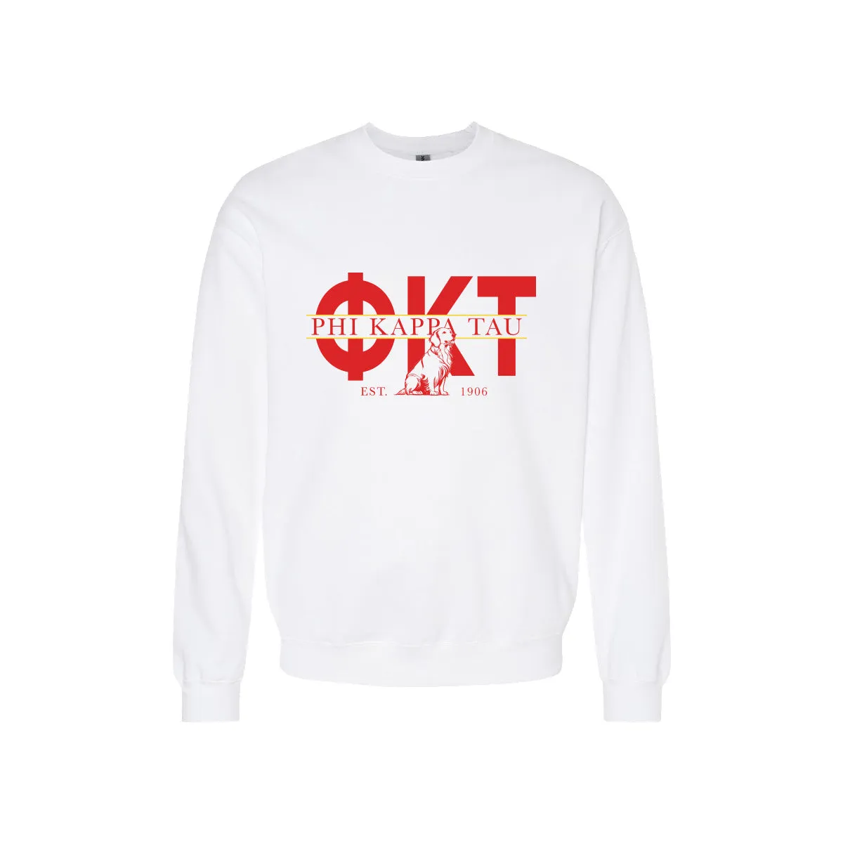 Phi Tau Golden Letters Crewneck