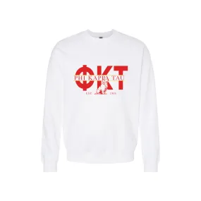 Phi Tau Golden Letters Crewneck