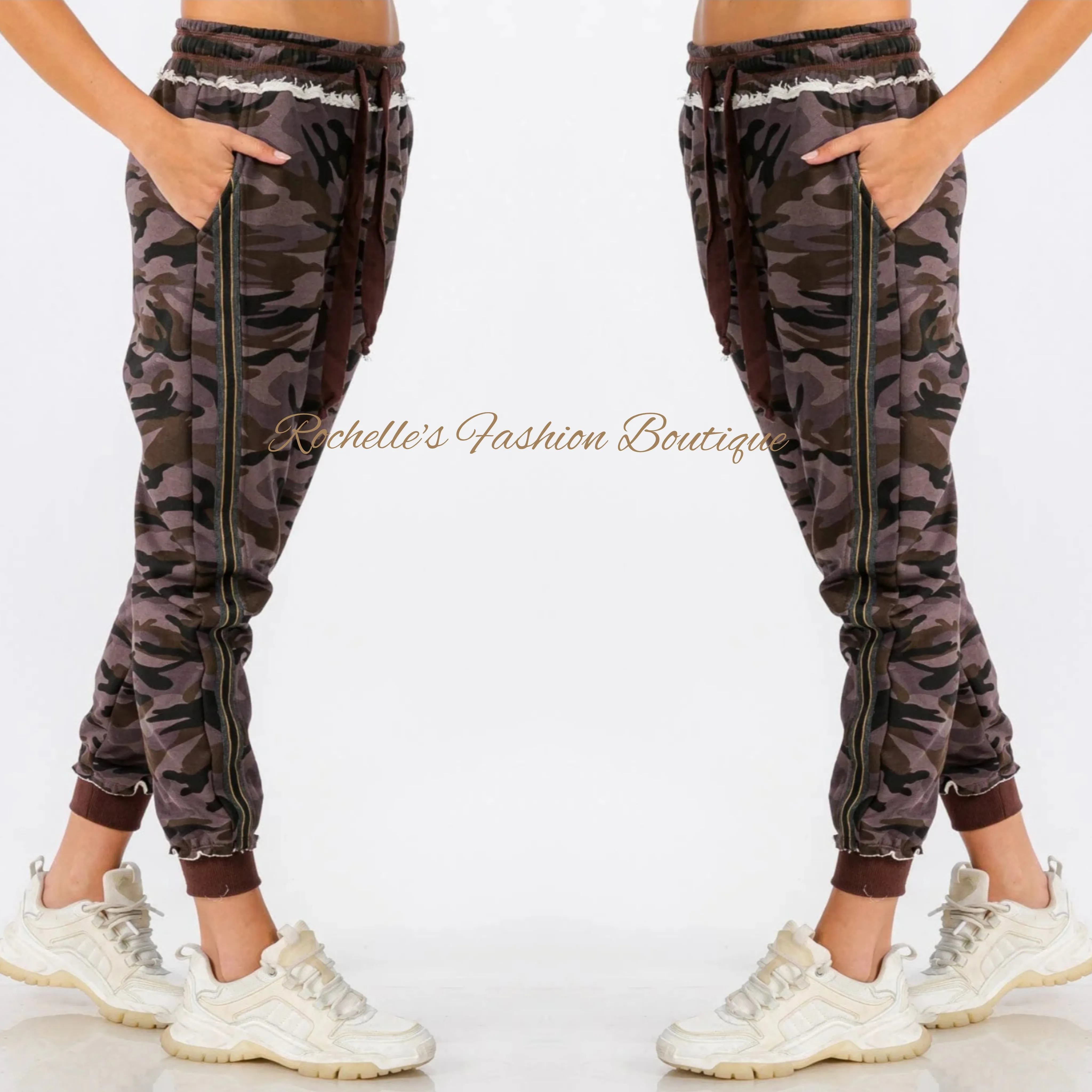 Plum Camo Joggers  Pants