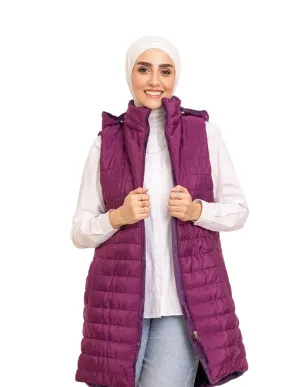 Purple L-Cut Double Face Jacket