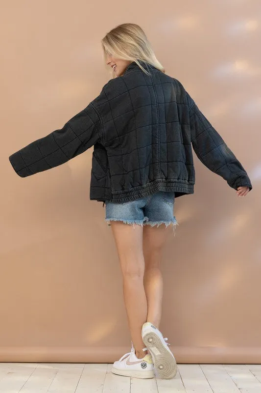 Quilted Bomber Jacket