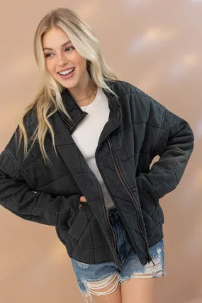 Quilted Bomber Jacket