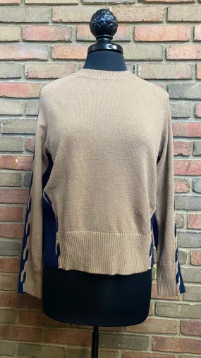 Raglan Sleeve Color Block Sweater #523