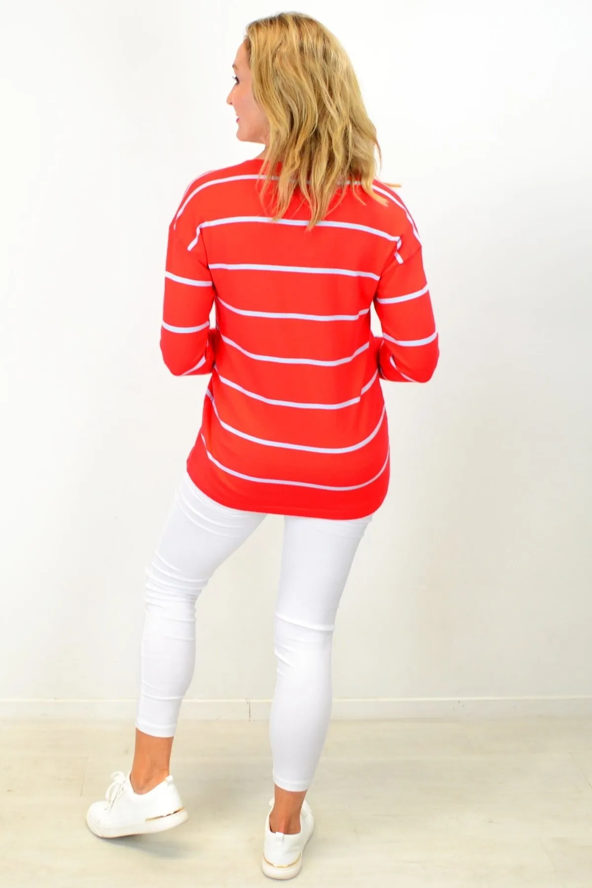 Red Must Have Light Knit Tunic Jumper