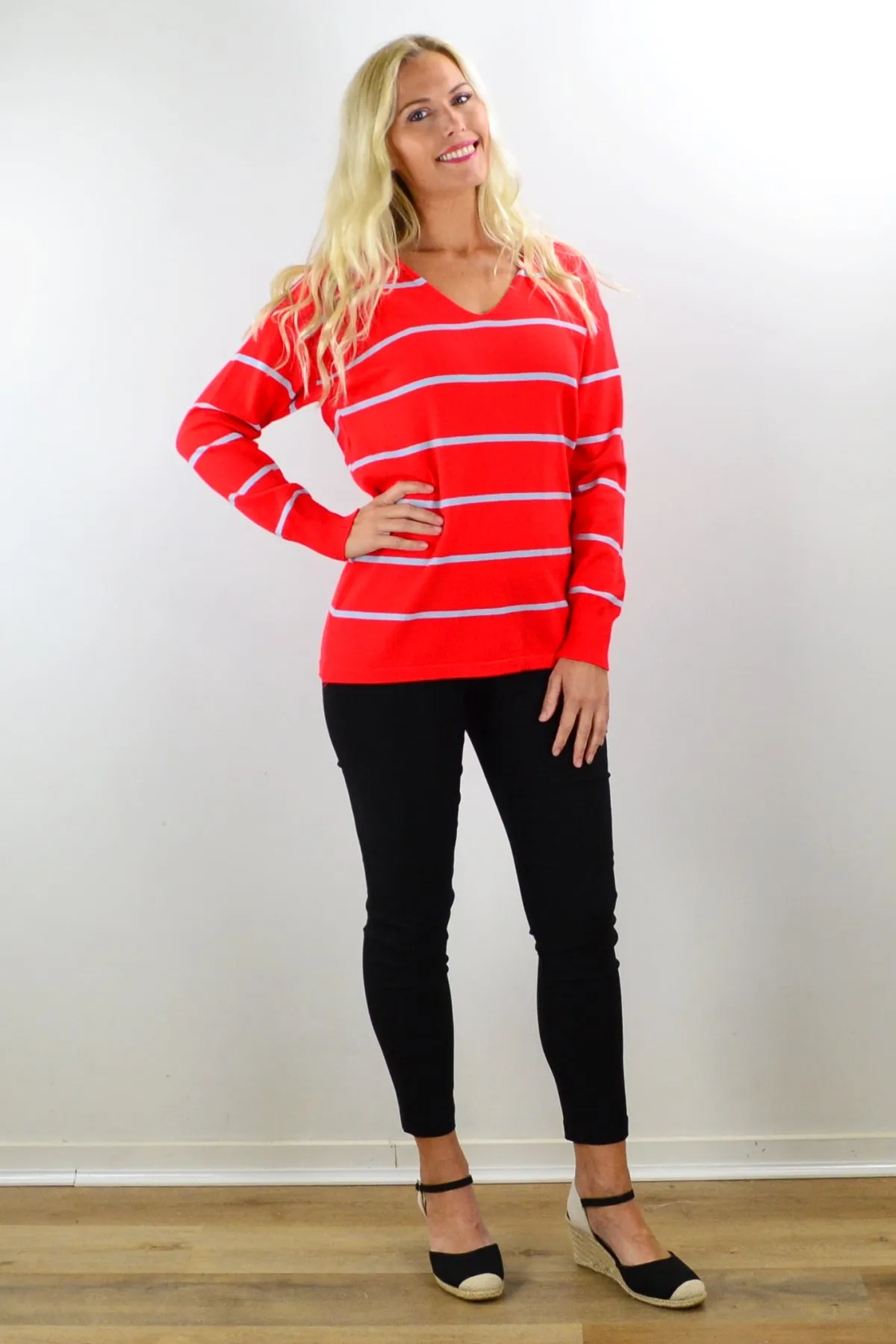 Red Must Have Light Knit Tunic Jumper