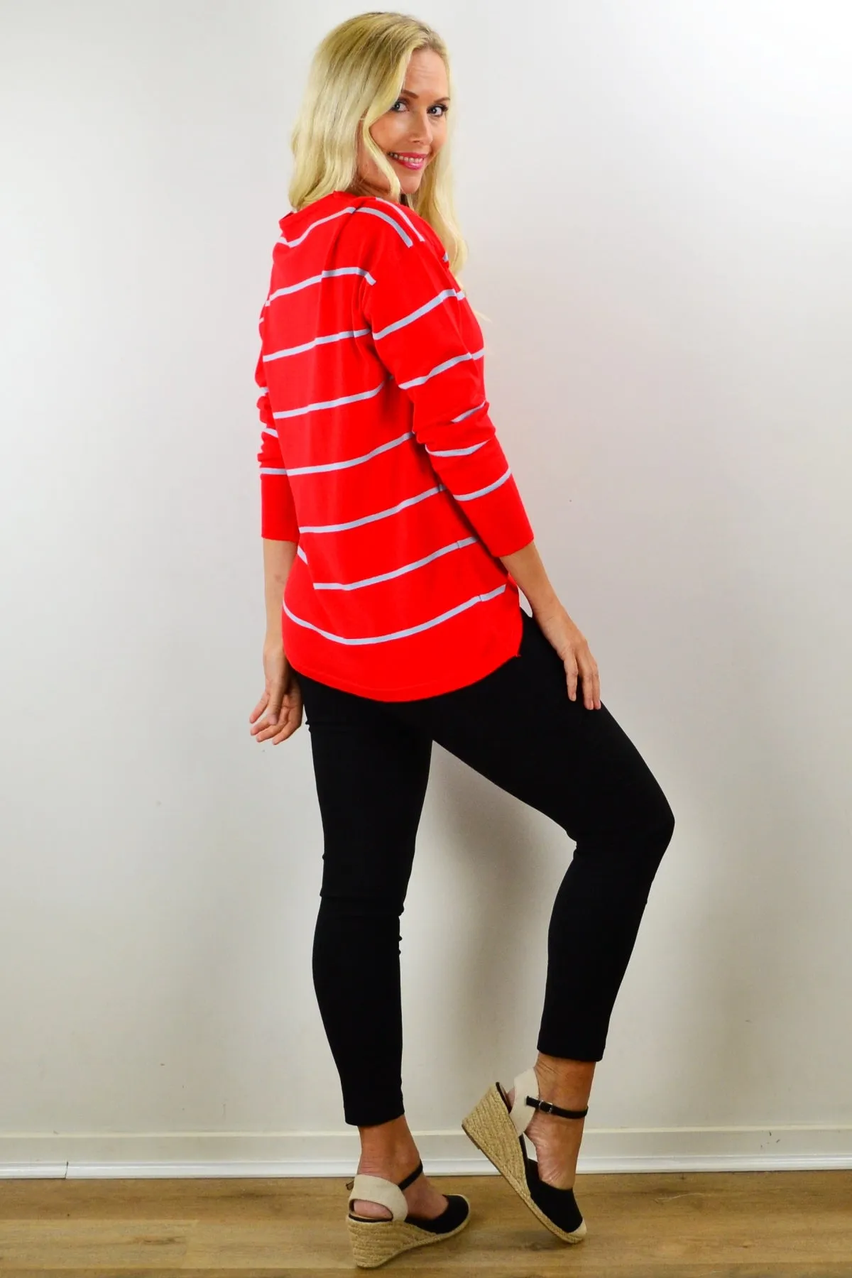 Red Must Have Light Knit Tunic Jumper