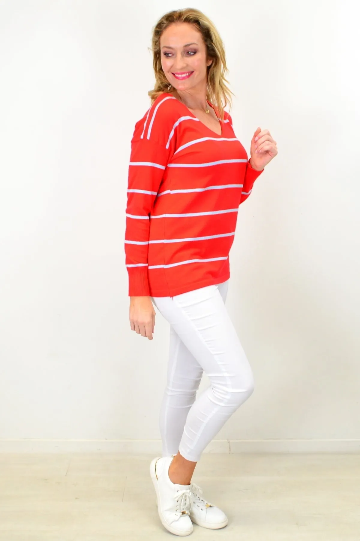 Red Must Have Light Knit Tunic Jumper