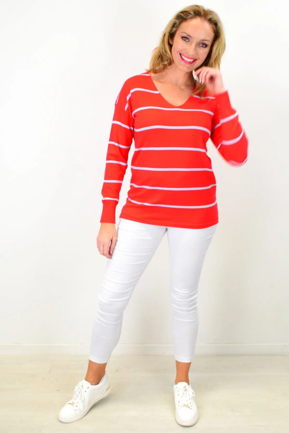 Red Must Have Light Knit Tunic Jumper