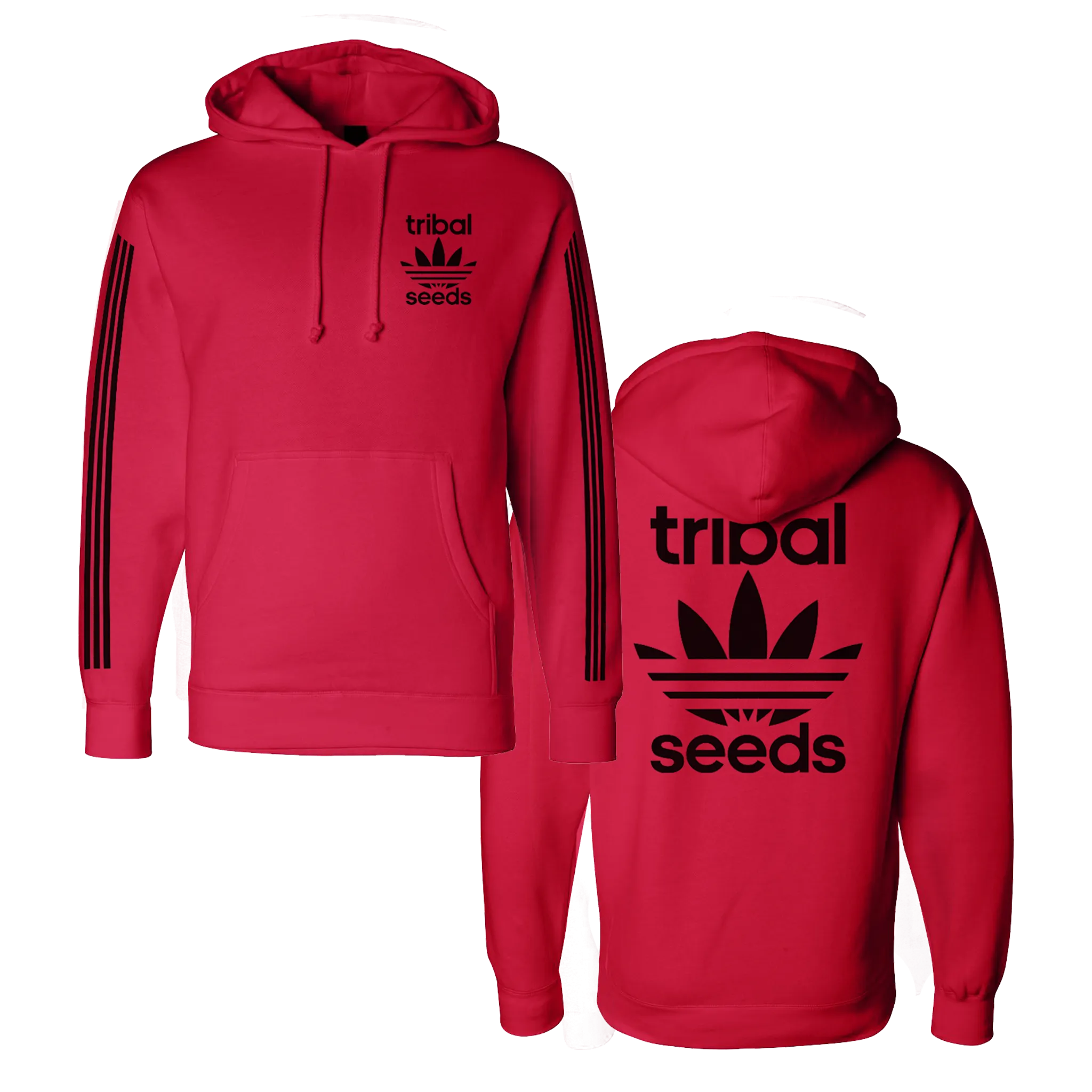 Red Stripe Pullover Hoodie