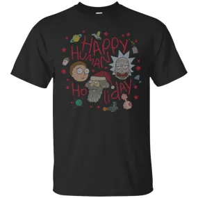 Rick And Morty Happy Human Holiday Jumper Men T-Shirt